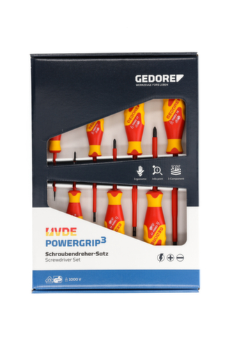 GEDORE VDE 2170-2160 PH-077 VDE screwdriver set 7-piece IS 2.5-6.5 PH 0-2