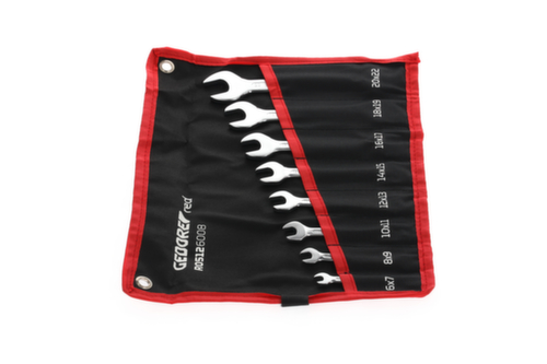 GEDORE R05126008 Double open-end wrench set short SW6-22 mm 8-piece
