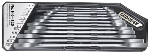GEDORE H6-120 Double open-end wrench set in holder 12-piece set 6-32 mm
