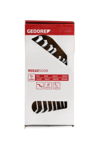 GEDORE R01105008 Double ring wrench set SW6-22 mm 8-piece