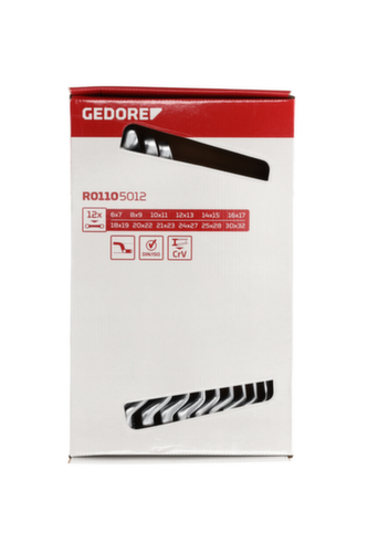 GEDORE R01105012 Double ring wrench set SW6-32 mm 12-piece