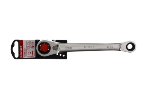 GEDORE R07501019 Double ring ratchet wrench right/left 10+13+17+19 mm