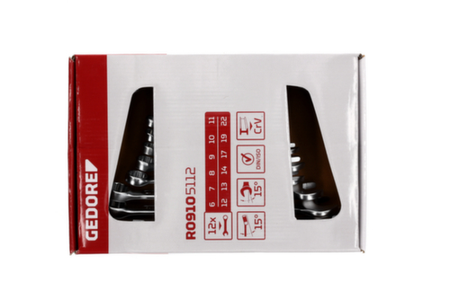 GEDORE R09105112 Ring jaw set 6-22 mm 12-piece