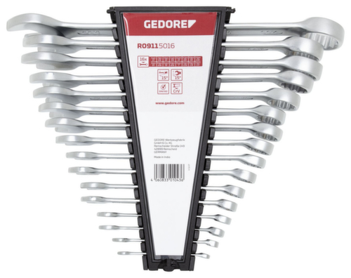 GEDORE RED R09115016 Ring jaw length set AF 1/4"-1.1/4" 16-piece