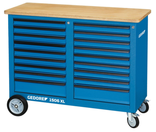 GEDORE 1506 XL 2810 Roller workbench 1.25 m wide with 2x 9 drawers