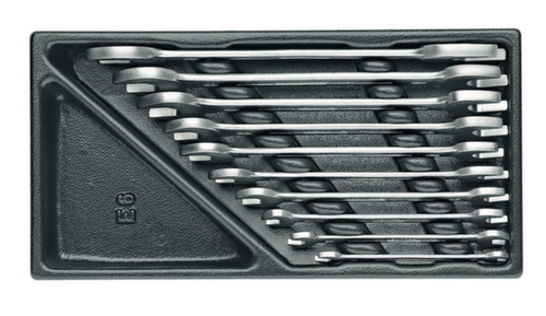 GEDORE 1500 ES-6 double open-end wrench set in 1/3 ES module