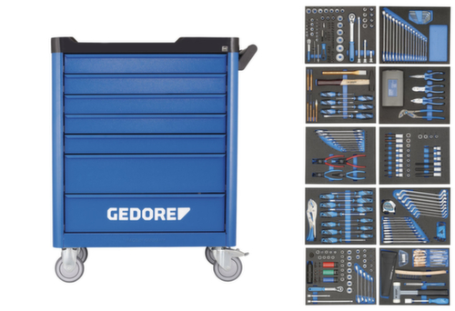 GEDORE WSL-L-TS-308 Workster smartline tool trolley with 308-piece tool assortment