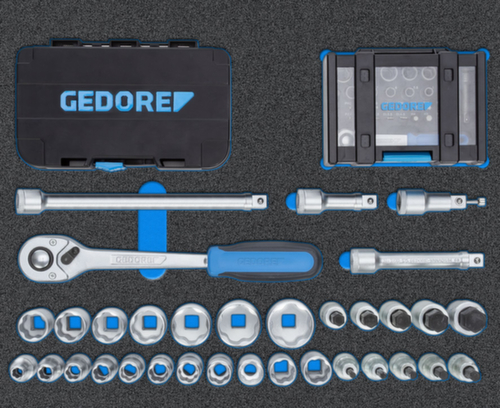 GEDORE WSL-M-TS-172 Trolley WORKSTER with assortment 172 pieces