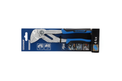 GEDORE SB 183 10 JC S-002 Pliers wrench set 10" JC w. 2C handle and 4 protective jaws