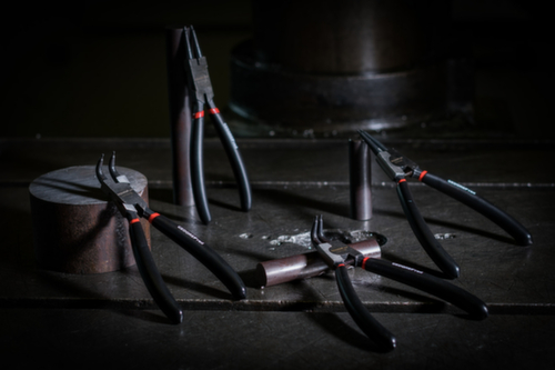 GEDORE R28002004 Circlip pliers set straight + angled 90° 4-piece