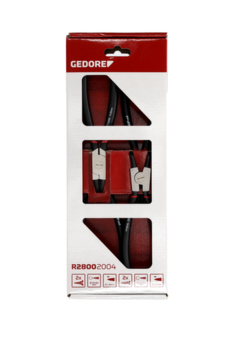 GEDORE R28002004 Circlip pliers set straight + angled 90° 4-piece