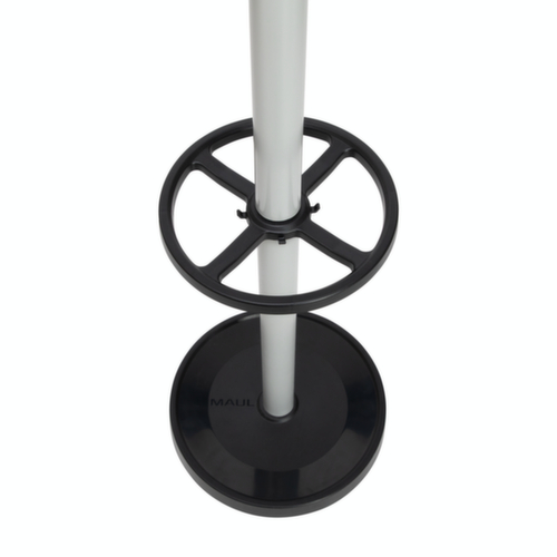 MAUL Coat rack MAULcaligo, with 16/8/8 hooks, RAL9004 Signal black / similar to RAL9006 White aluminum