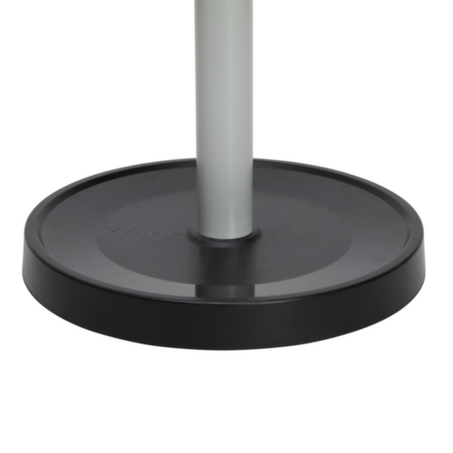 MAUL Coat rack MAULcaligo, with 16/8/8 hooks, RAL9004 Signal black / similar to RAL9006 White aluminum