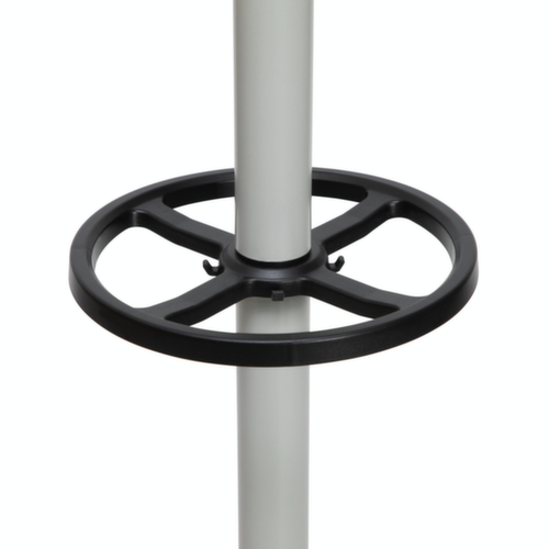 MAUL Coat rack MAULcaligo, with 16/8/8 hooks, RAL9004 Signal black / similar to RAL9006 White aluminum
