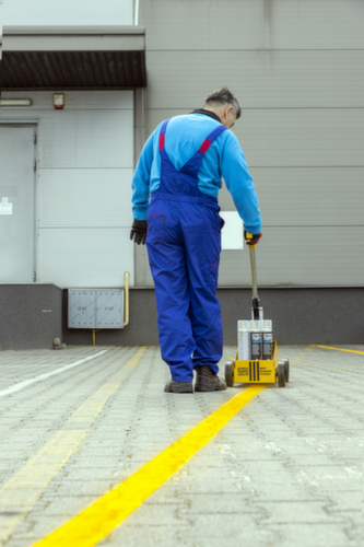 Floor marking device Smart Striper® for paint cans, yellow