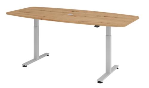 Electrically height-adjustable conference table