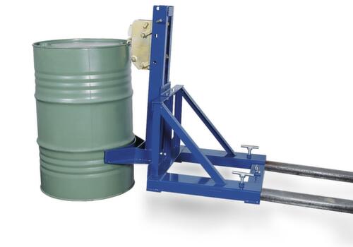 Drum gripper for 200-liter clamping ring/beaded drums (upright)