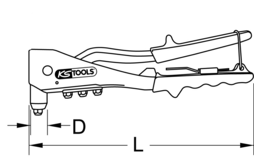 KS Tools Standard hand riveting pliers
