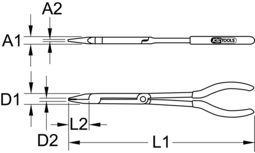 KS Tools Double-jointed diagonal cutters