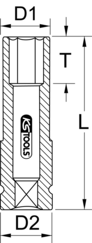 KS Tools 1/2" aluminum rims power socket