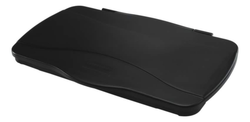 Rubbermaid Hinged lid Slim Jim® for Recyclables collector, black