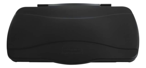 Rubbermaid Hinged lid Slim Jim® for Recyclables collector, black