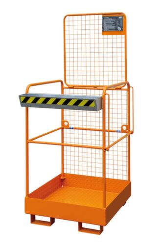 Bauer Working platform SIKO-M, Version DE, RAL2000 Yellow-orange, drive-in option From the narrow side