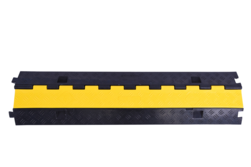 UDOBÄR Cable bridge with 2 channels, width 1000 mm, black/yellow