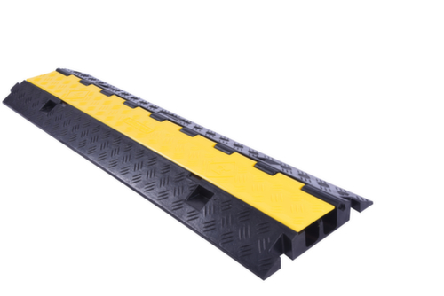 UDOBÄR Cable bridge with 2 channels, width 1000 mm, black/yellow
