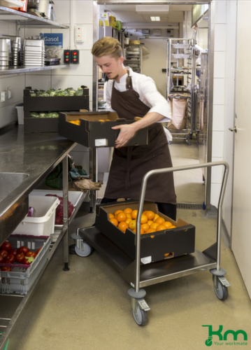 Kongamek Stainless steel push bar trolley