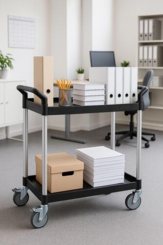 UDOBÄR Plastic shelf trolley 793x510 mm, load capacity 180 kg, 2 Shelves