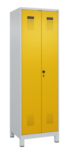 C+P Black and white locker Evolo PLUS with double compartment and feet