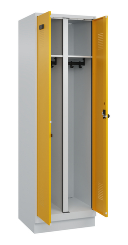 C+P Black and white locker Evolo PLUS with double compartment and plinth