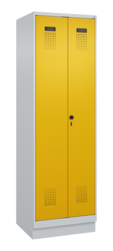 C+P Black and white locker Evolo PLUS with double compartment and plinth