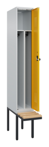 C+P Black and white locker Evolo PLUS with bench