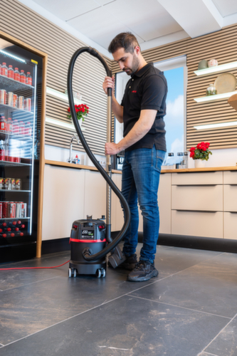 Extra quiet dry vacuum cleaner ERA TEC with USB port and compartment for spare bag