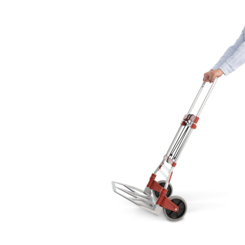UDOBÄR Folding aluminum hand truck, load capacity 100 kg, Solid rubber tires