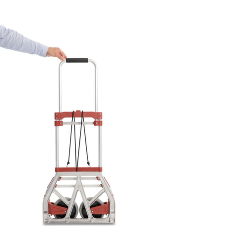 UDOBÄR Folding aluminum hand truck, load capacity 100 kg, Solid rubber tires