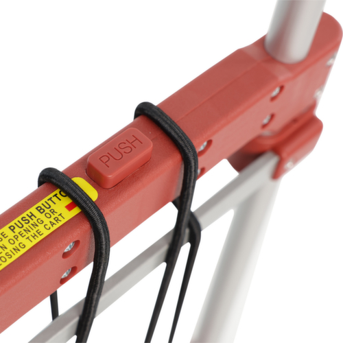 UDOBÄR Folding aluminum hand truck, load capacity 100 kg, Solid rubber tires