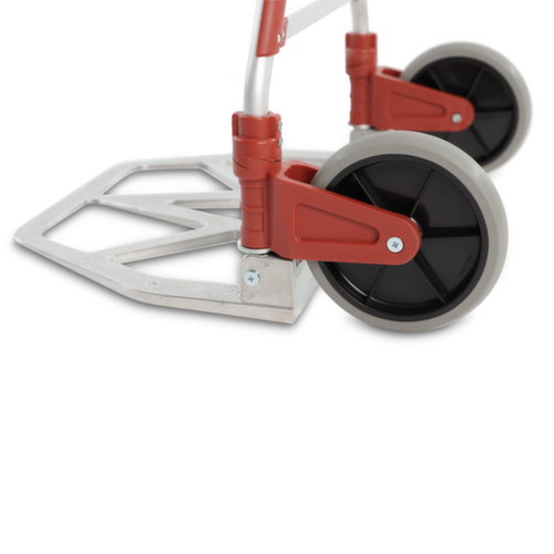 UDOBÄR Folding aluminum hand truck, load capacity 100 kg, Solid rubber tires