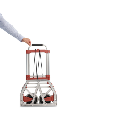 UDOBÄR Folding aluminum hand truck, load capacity 100 kg, Solid rubber tires