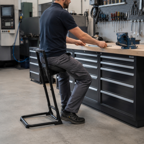 UDOBÄR Pivoting standing aid with automatic returnSeat height 610 - 830 mm