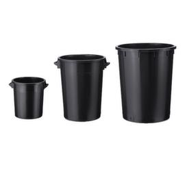 Opaque garbage can in black
