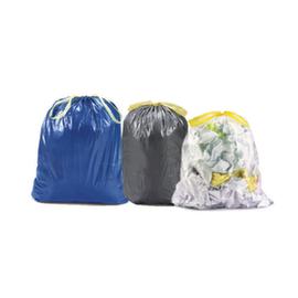 Garbage bag with closure tape