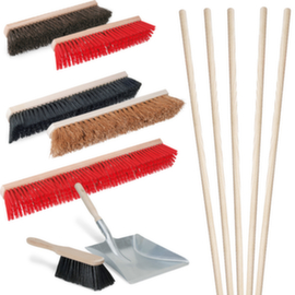 Broom set with hand brush and dustpan