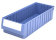 BITO Reinforced shelf box, dove blue, depth 600 mm