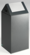 VAR Recyclable waste collector WSG 55 S with swing lid, 60 l, antique silver, lid silver
