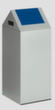 VAR Recyclable waste collector WSG 55 S with swing lid, 60 l, silver, lid RAL5010 Gentian blue