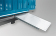 Ramp for trolley for Hazardous material container