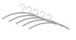 5 steel clothes hangers, silver